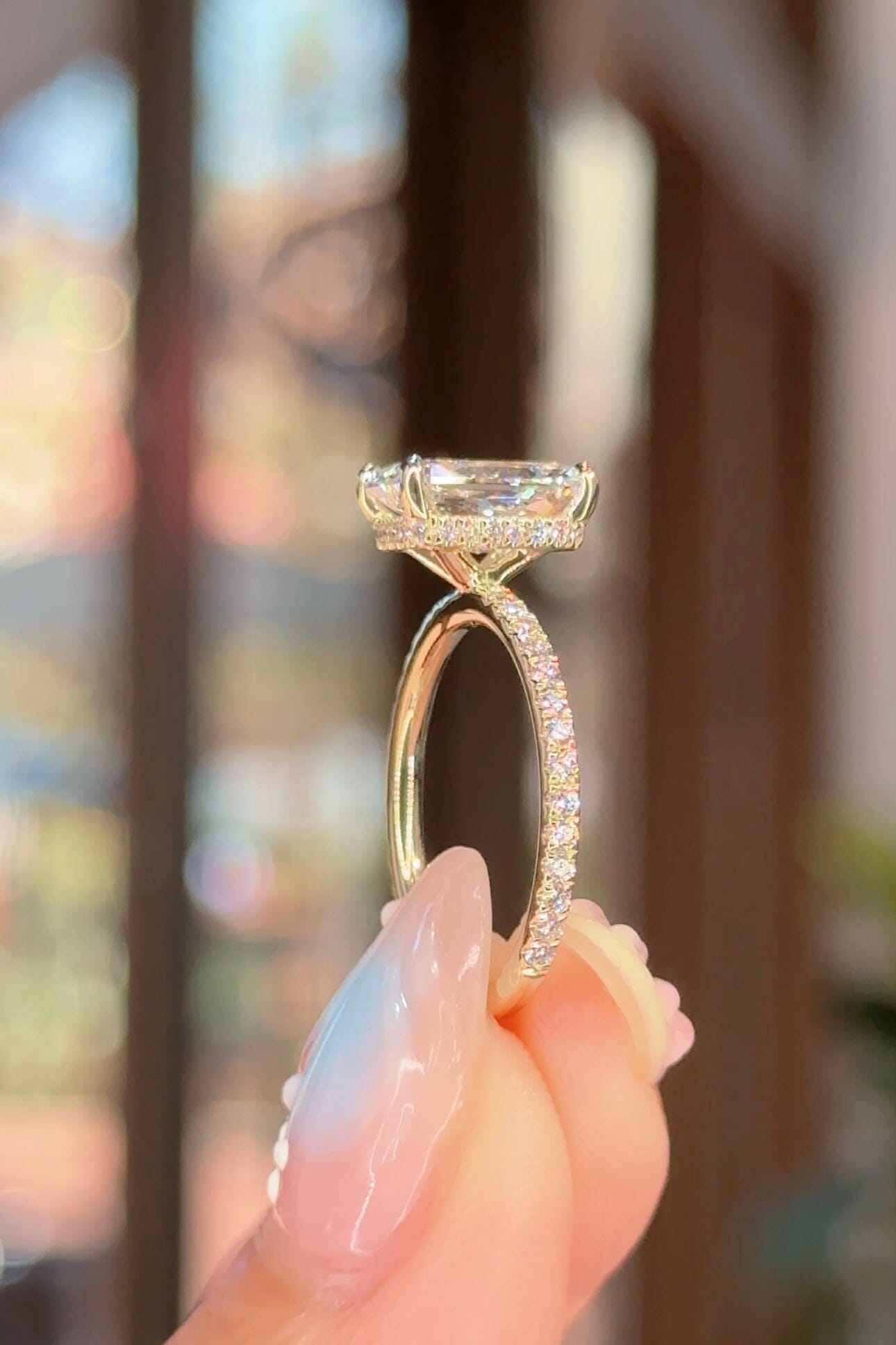 2.06ct D-VS1 Radiant Lab Diamond Stephanie Engagement Rings Princess Bride Diamonds 