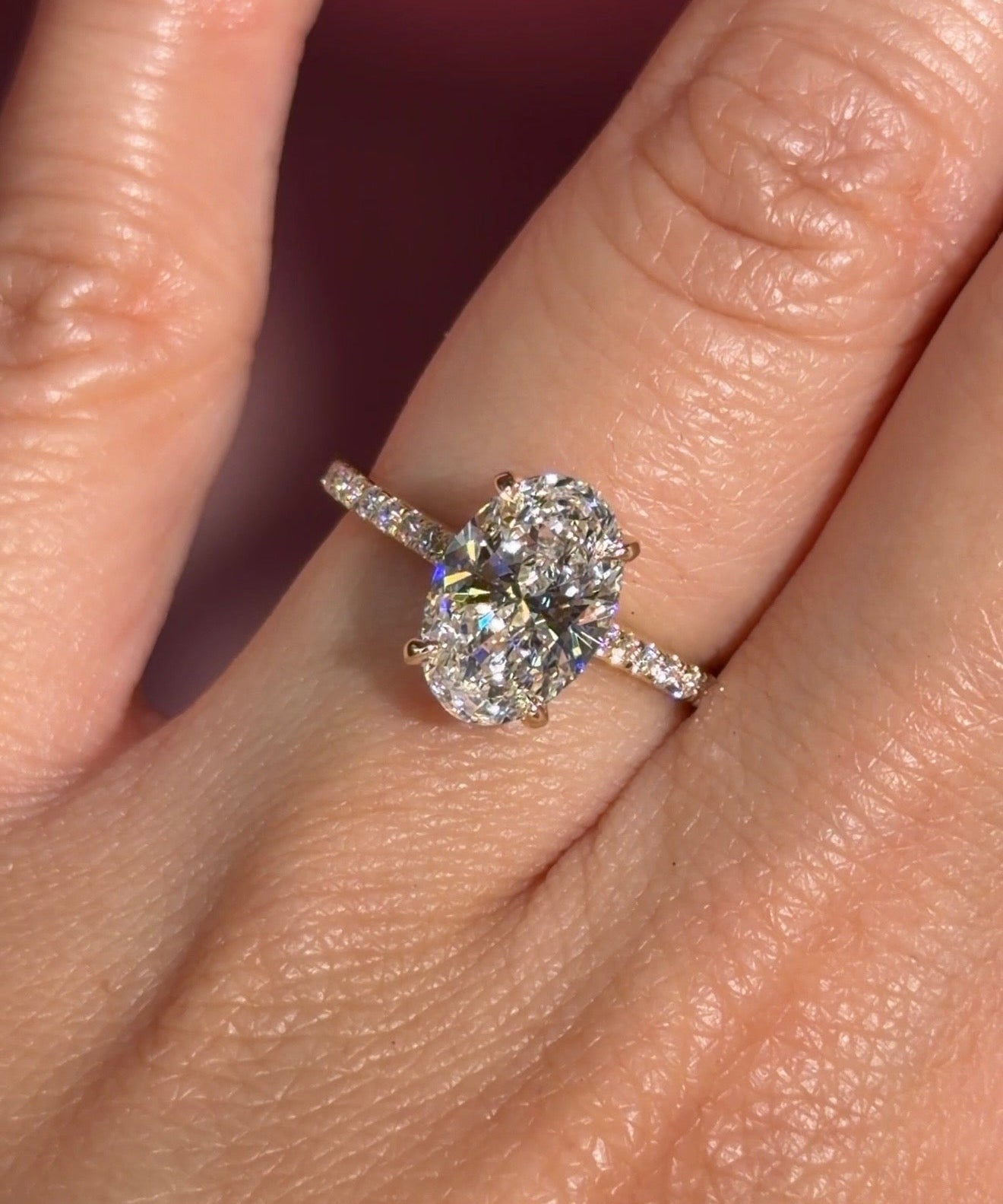 2.06ct D - VVS2 Oval Lab Diamond Stella - PBD Engagement Rings