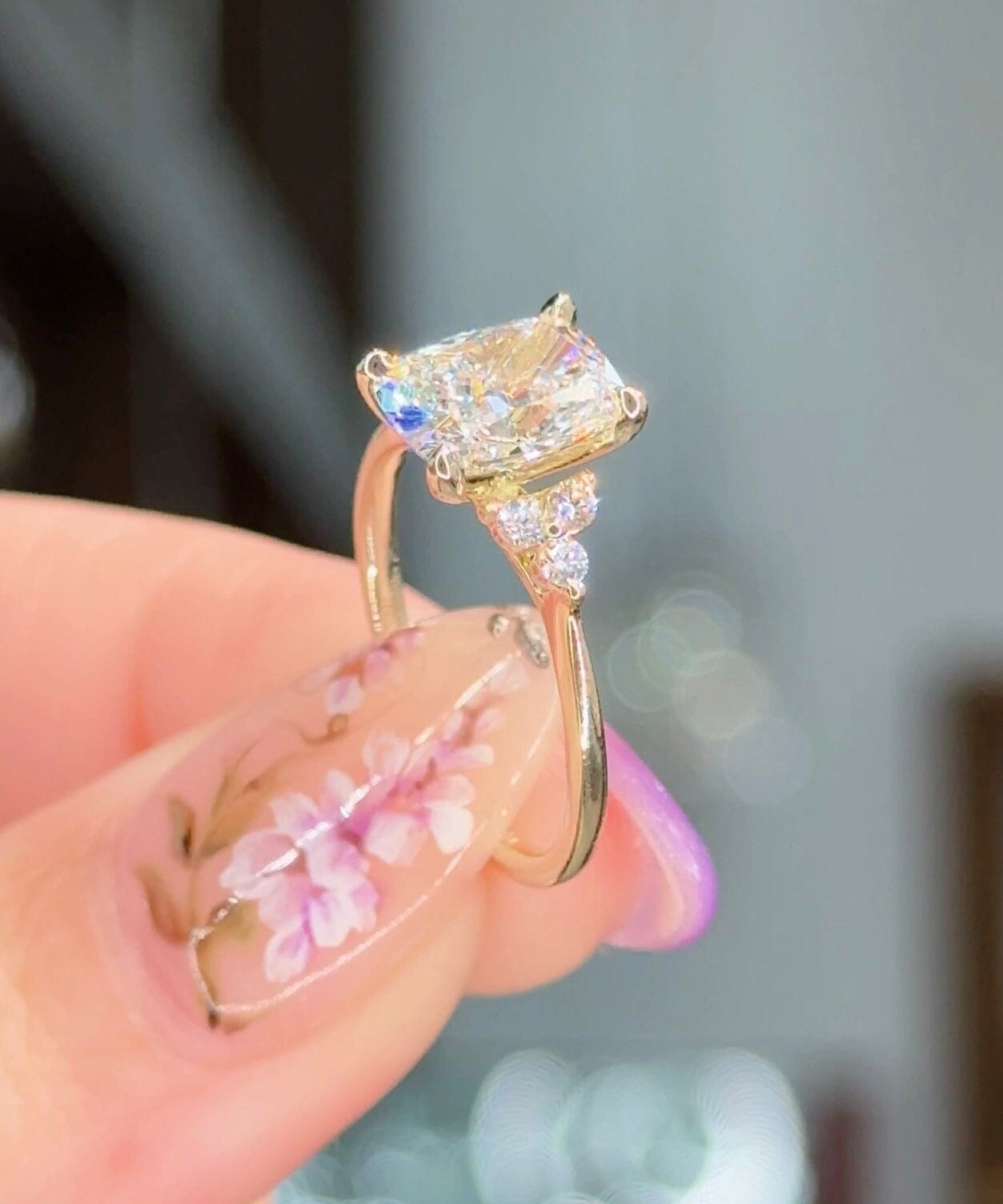 2.07ct D-VVS1 Cushion Lab Diamond Lindsey Engagement Rings Princess Bride Diamonds 