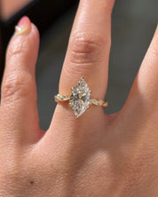 2.07ct D-VVS2 Marquise Lab Diamond Rosette - PBD Engagement Rings