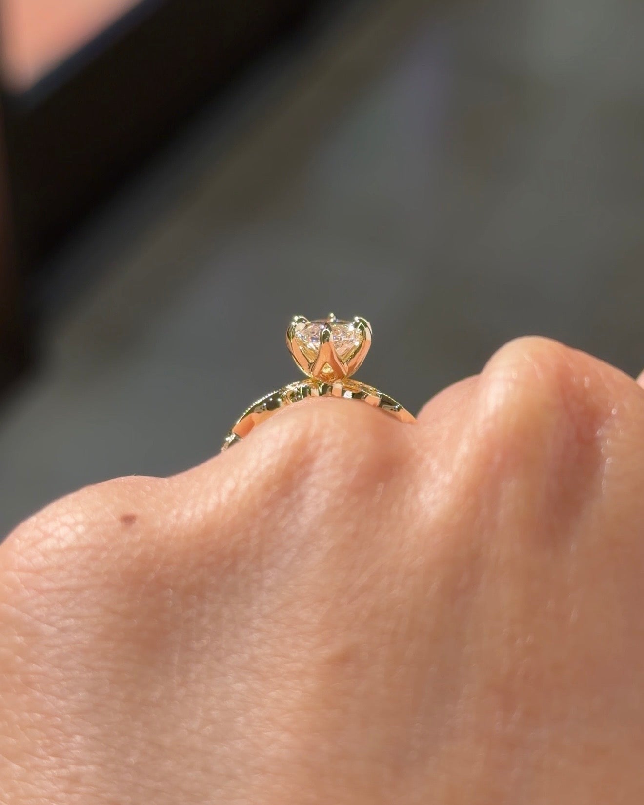 2.07ct D-VVS2 Marquise Lab Diamond Rosette - PBD Engagement Rings