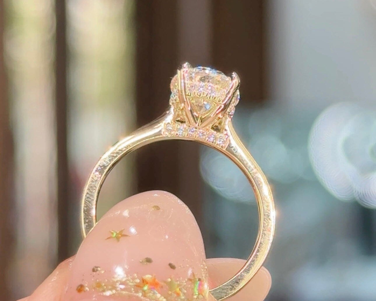 2.07ct E-VS1 Oval Lab Diamond Alice Engagement Rings Princess Bride Diamonds 