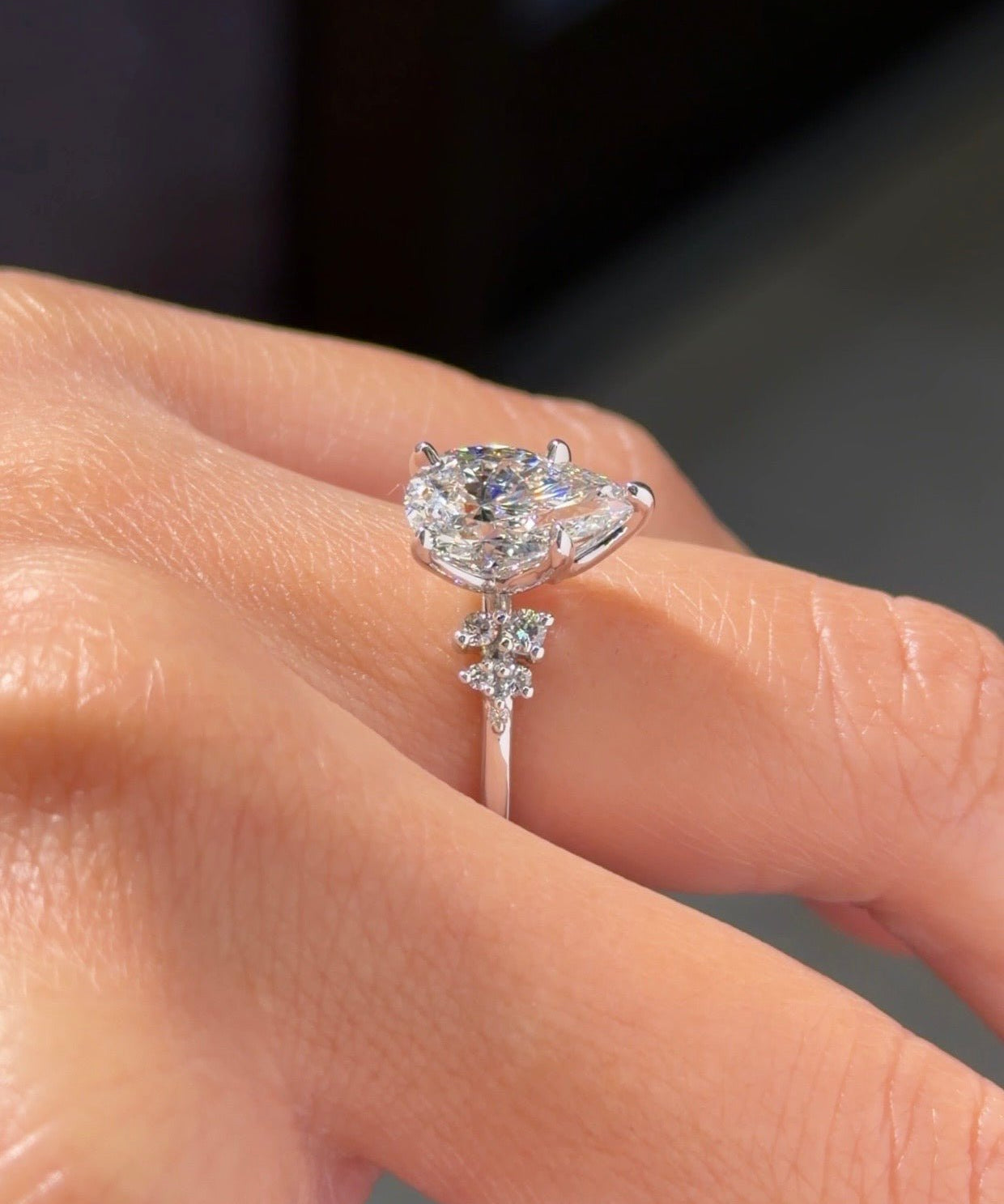 2.07ct E-VS1 Pear Lab Diamond Nova - PBD Engagement Rings