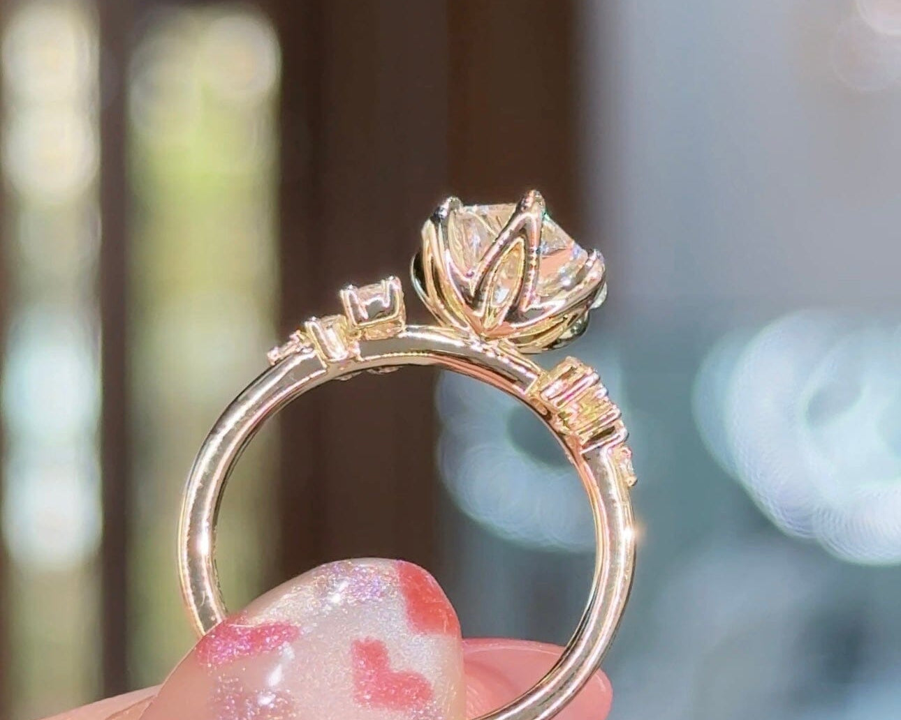 2.07ct E-VVS2 Heart Lab Diamond Nova Engagement Rings Princess Bride Diamonds 