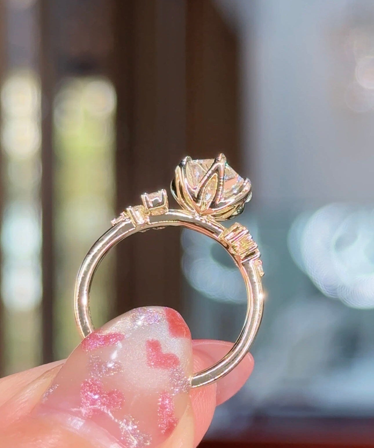2.07ct E-VVS2 Heart Lab Diamond Nova Engagement Rings Princess Bride Diamonds 
