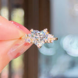 2.07ct E-VVS2 Heart Lab Diamond Nova Engagement Rings Princess Bride Diamonds 