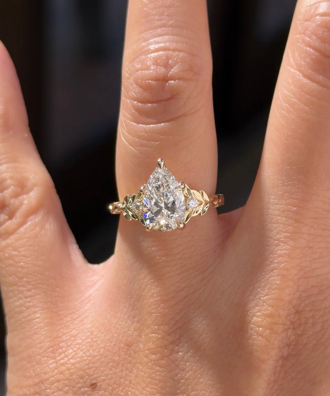 2.08ct D-VS1 Pear Lab Diamond Arwen - PBD Engagement Rings