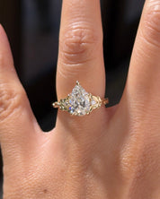 2.08ct D-VS1 Pear Lab Diamond Arwen - PBD Engagement Rings