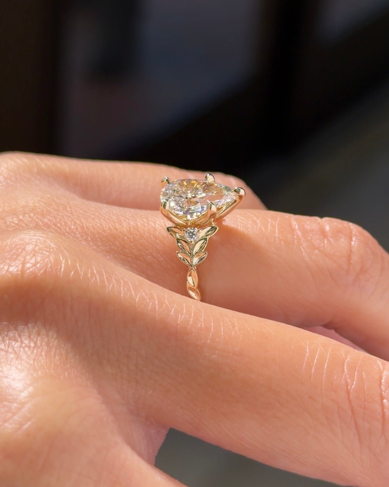 2.08ct D-VS1 Pear Lab Diamond Arwen - PBD Engagement Rings