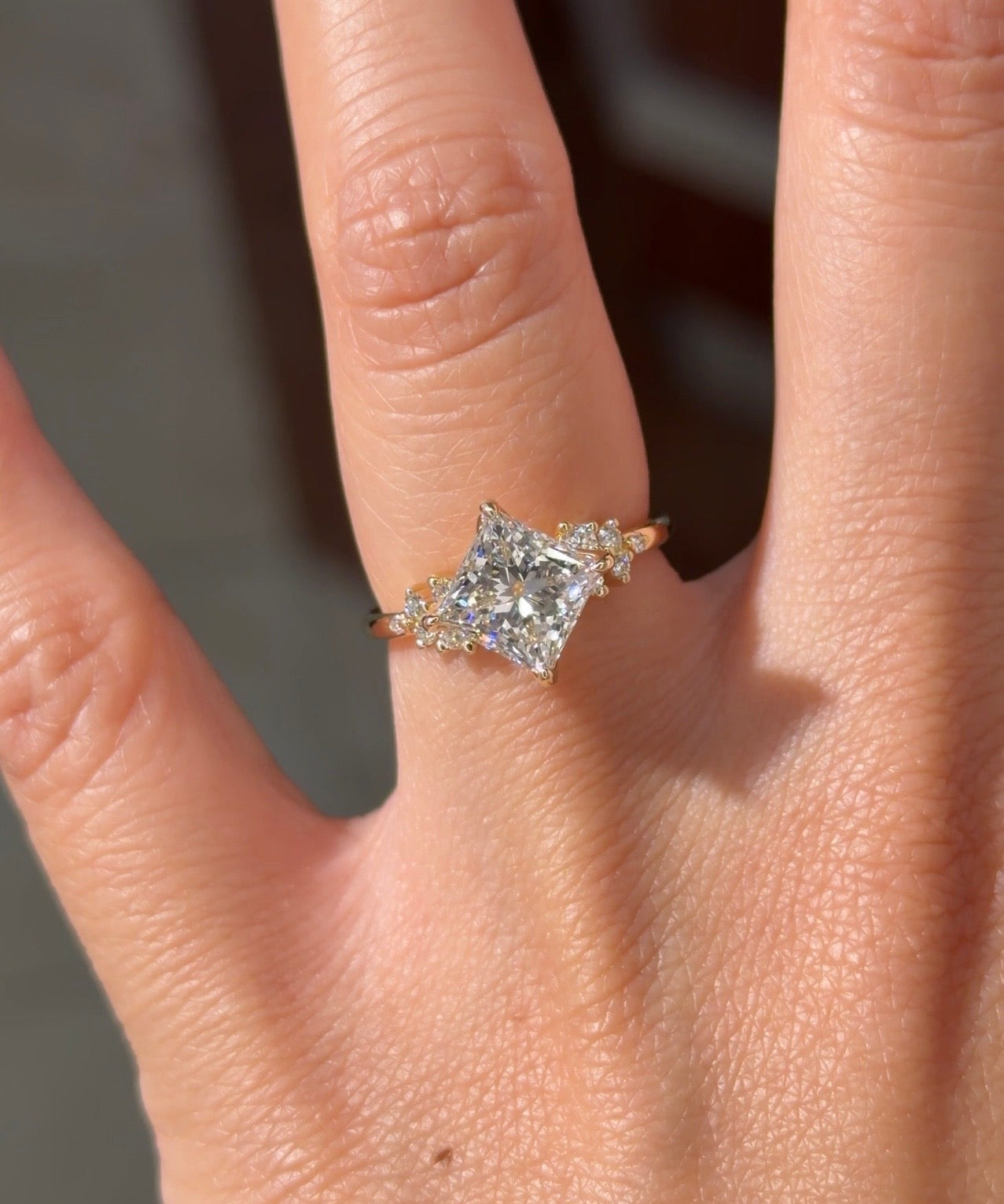 2.08ct D - VS1 Princess Lab Diamond Nova - PBD Engagement Rings