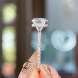 2.08ct D-VS1 Round Lab Diamond Stephanie Engagement Rings Princess Bride Diamonds 