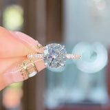 2.08ct D-VS1 Round Lab Diamond Stephanie Engagement Rings Princess Bride Diamonds 