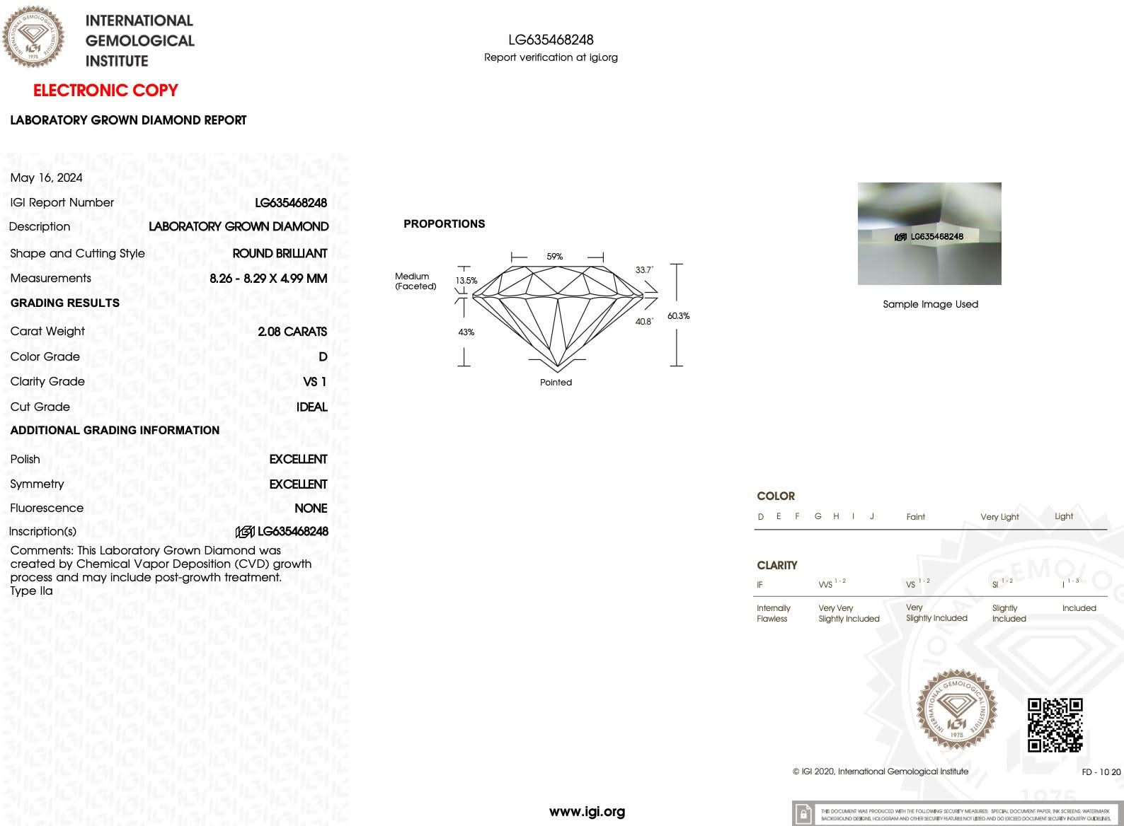2.08ct D - VS1 Round Lab Diamond Stephanie - PBD Engagement Rings