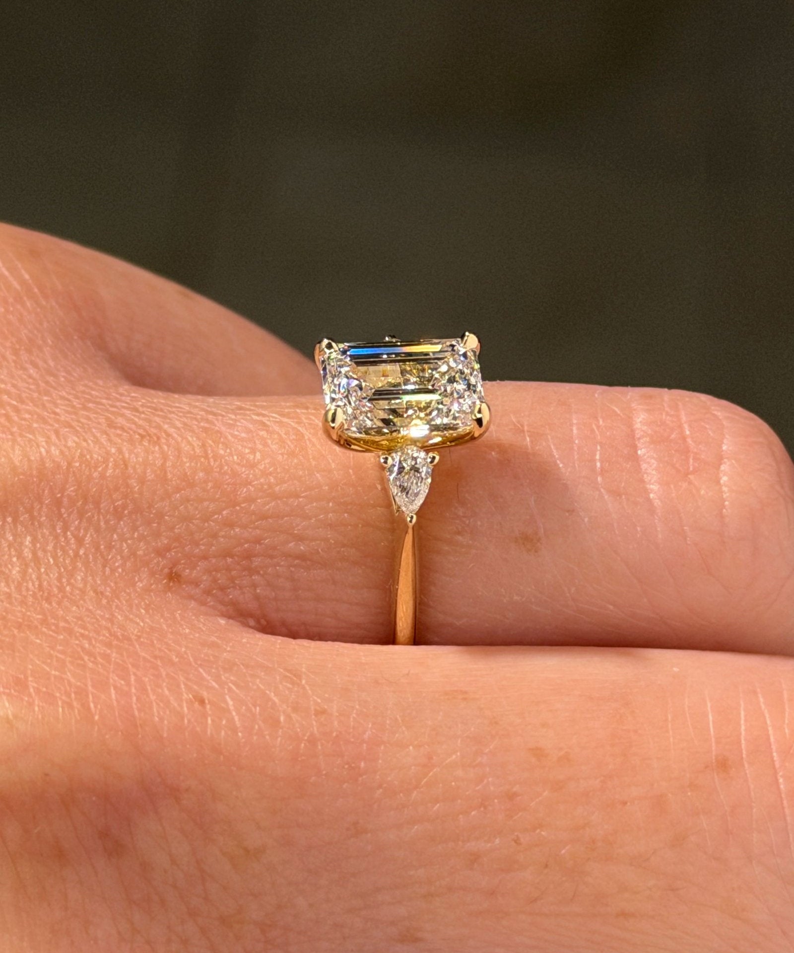 2.08ct D-VVS2 Emerald Lab Diamond Gracie - PBD Engagement Rings