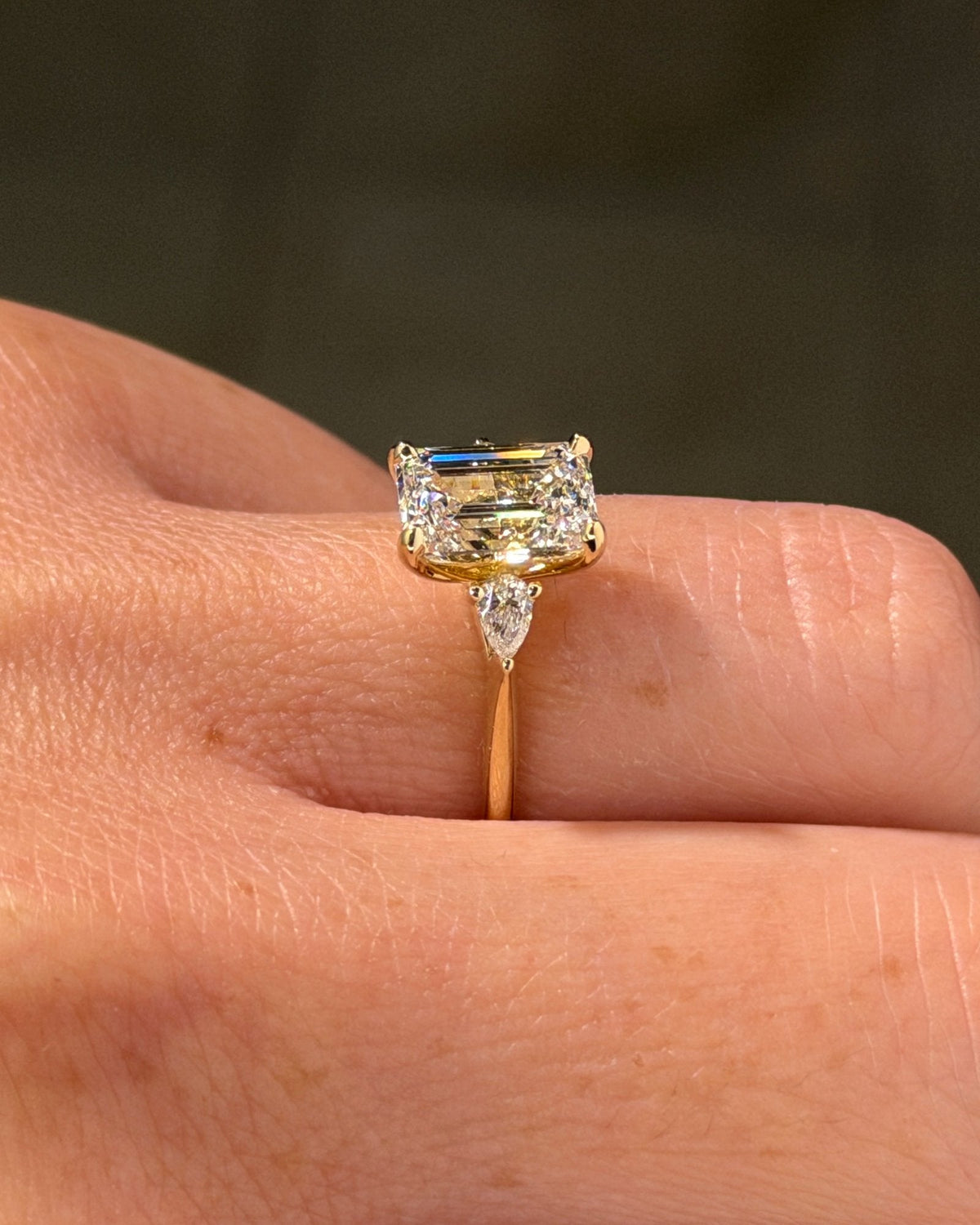 2.08ct D-VVS2 Emerald Lab Diamond Gracie - PBD Engagement Rings