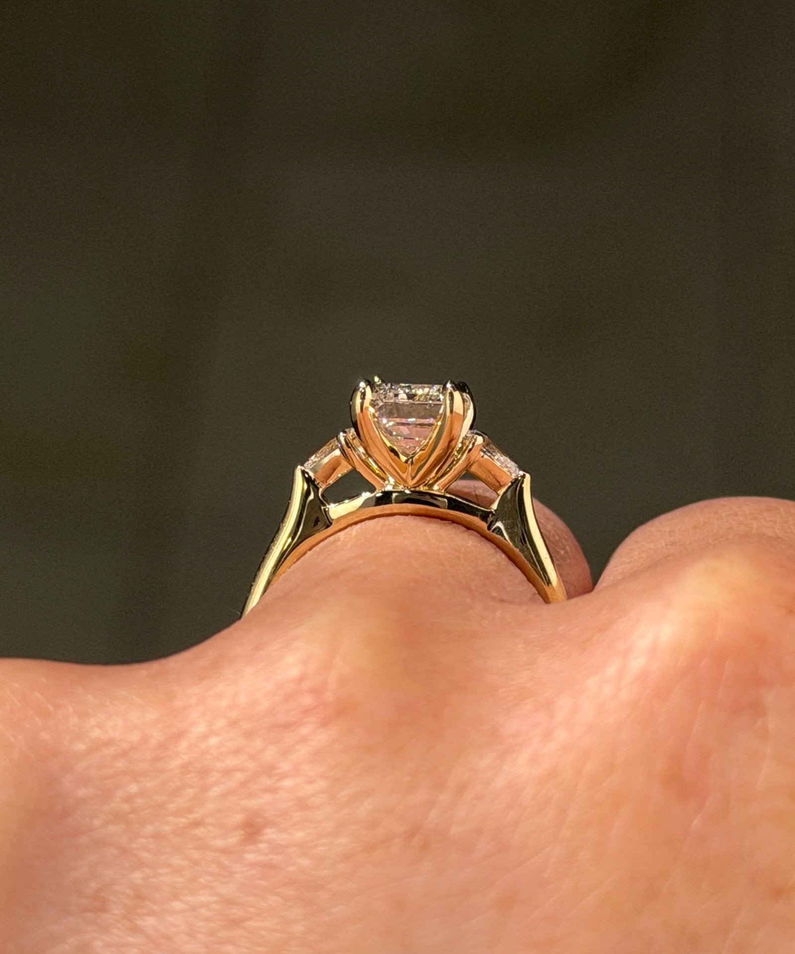 2.08ct D-VVS2 Emerald Lab Diamond Gracie - PBD Engagement Rings