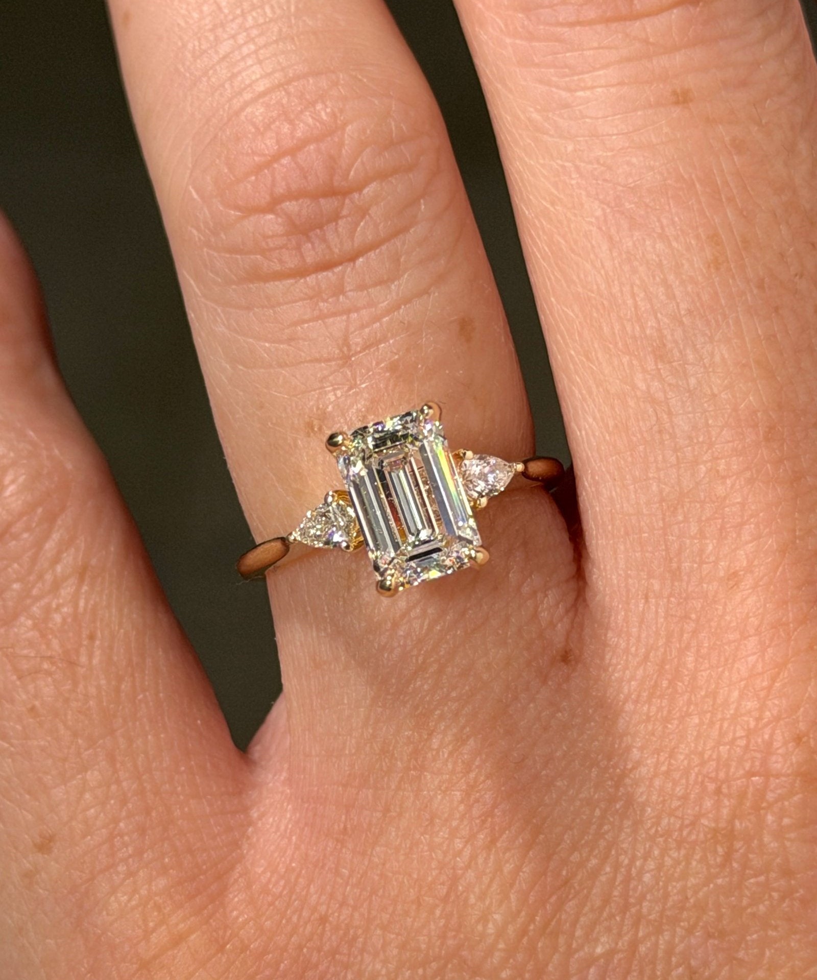 2.08ct D-VVS2 Emerald Lab Diamond Gracie - PBD Engagement Rings