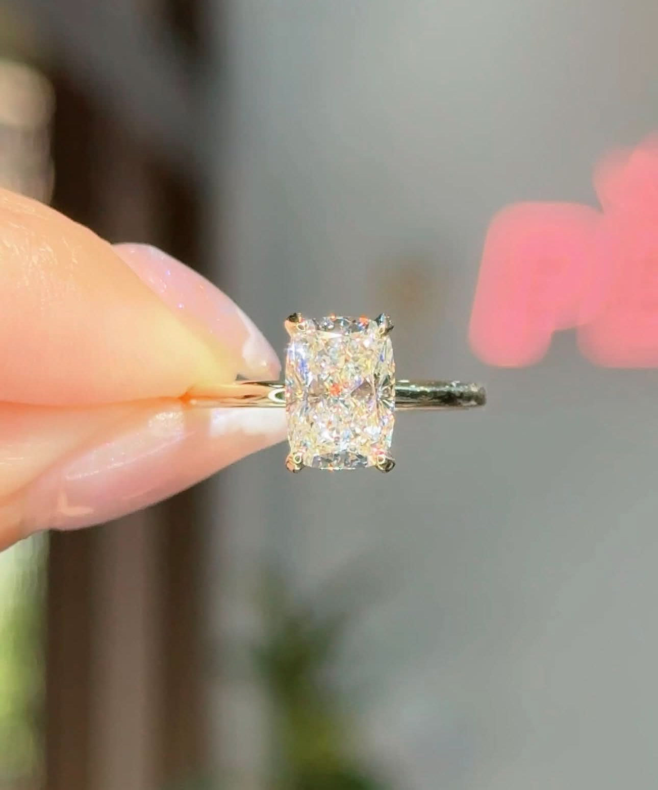 2.09ct D - VS1 Cushion Lab Diamond Kayla - PBD Engagement Rings