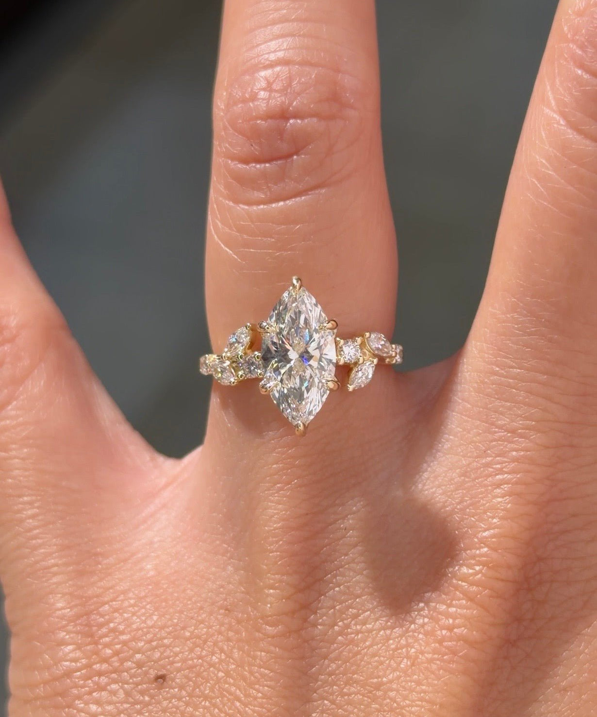 2.09ct D-VS1 Marquise Lab Diamond Sage - PBD Engagement Rings
