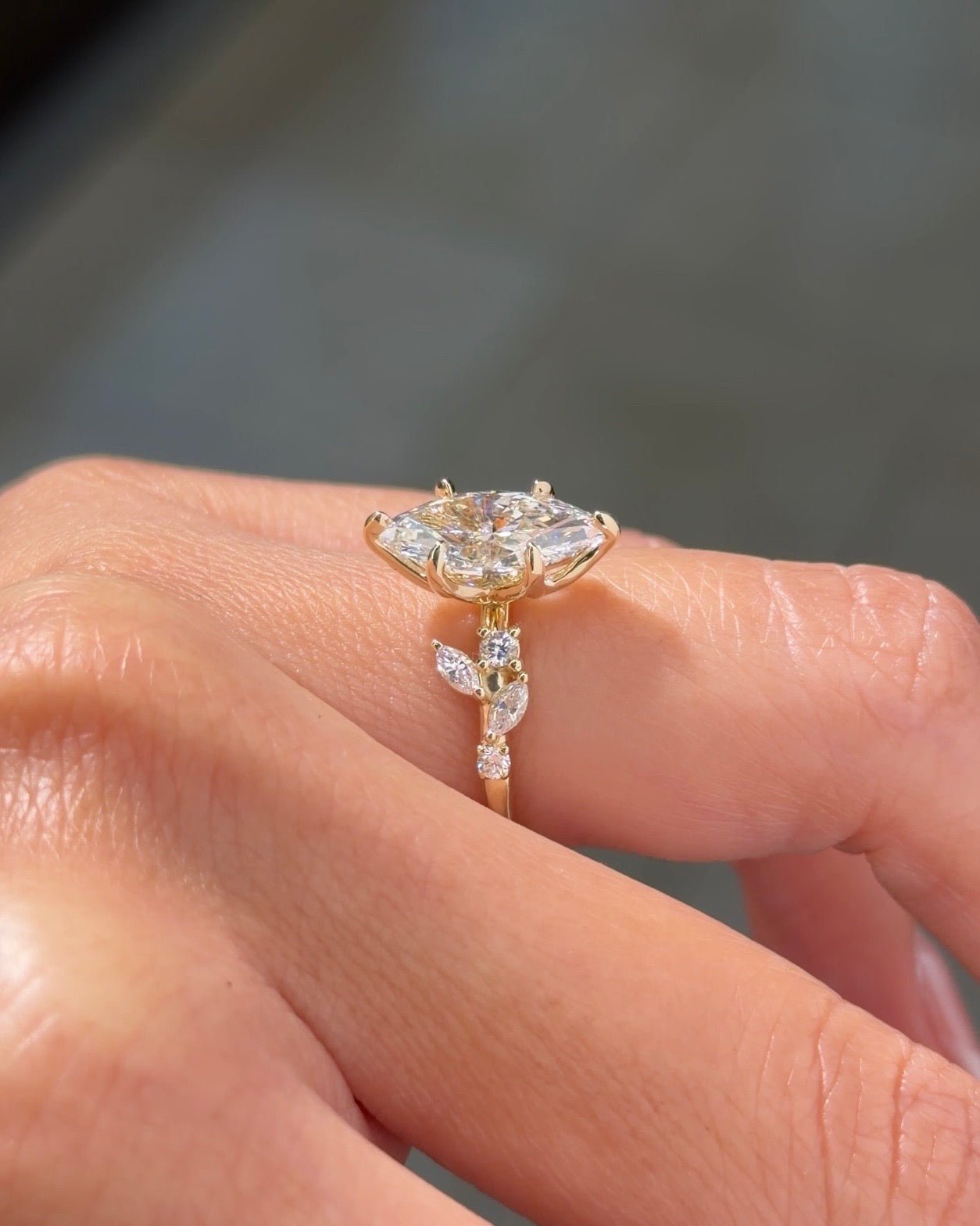 2.09ct D-VS1 Marquise Lab Diamond Sage - PBD Engagement Rings