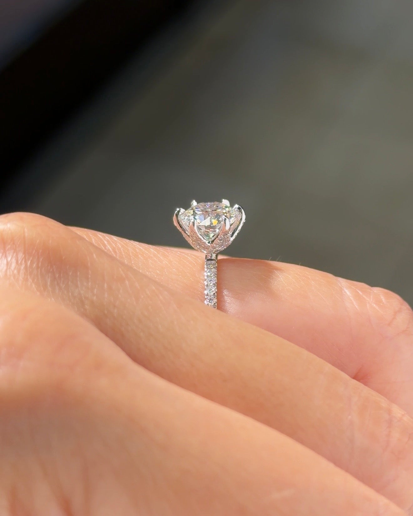 2.09ct D-VS1 Round Lab Diamond Samantha - PBD Engagement Rings