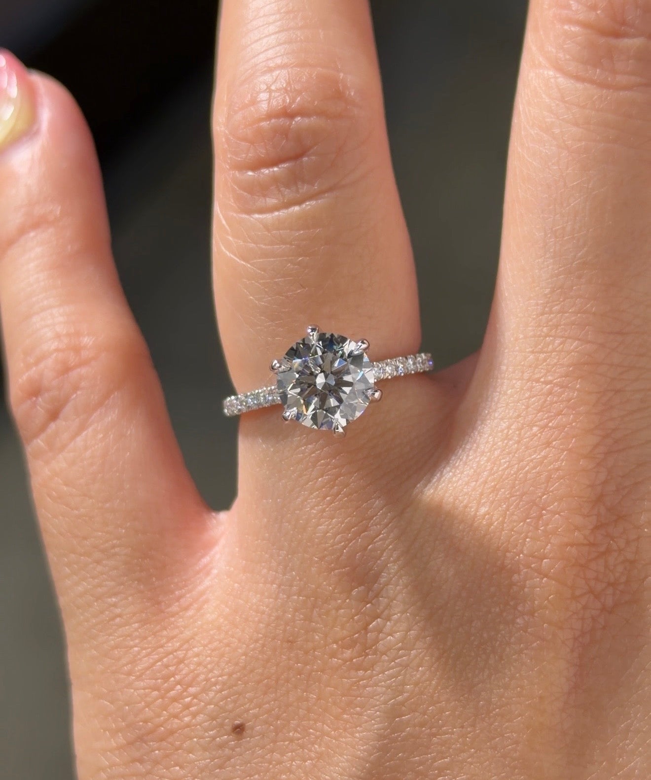 2.09ct D-VS1 Round Lab Diamond Samantha - PBD Engagement Rings