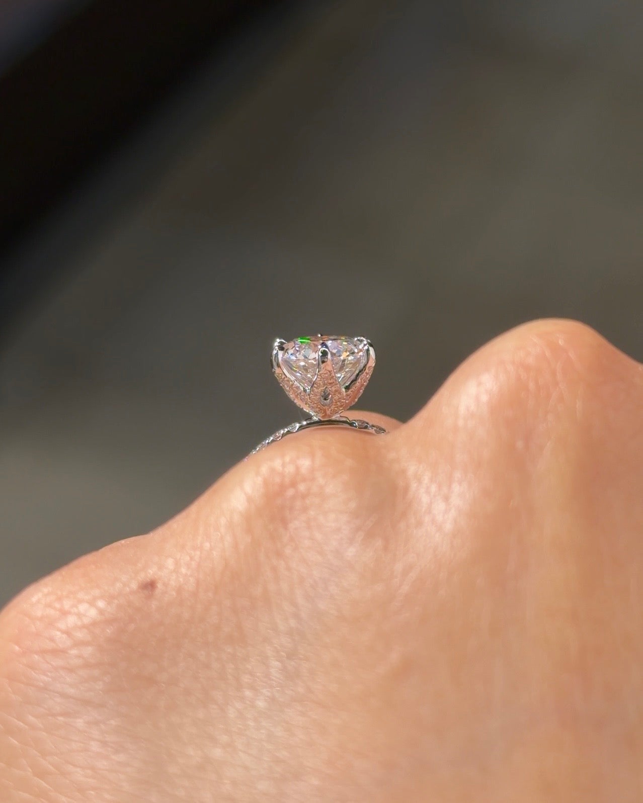 2.09ct D-VS1 Round Lab Diamond Samantha - PBD Engagement Rings