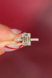 2.09ct D - VVS1 Emerald Lab Diamond Kayla - PBD Engagement Rings