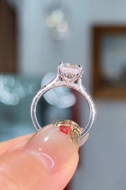 2.09ct E-VS1 Round Lab Diamond Alice Engagement Rings Princess Bride Diamonds 