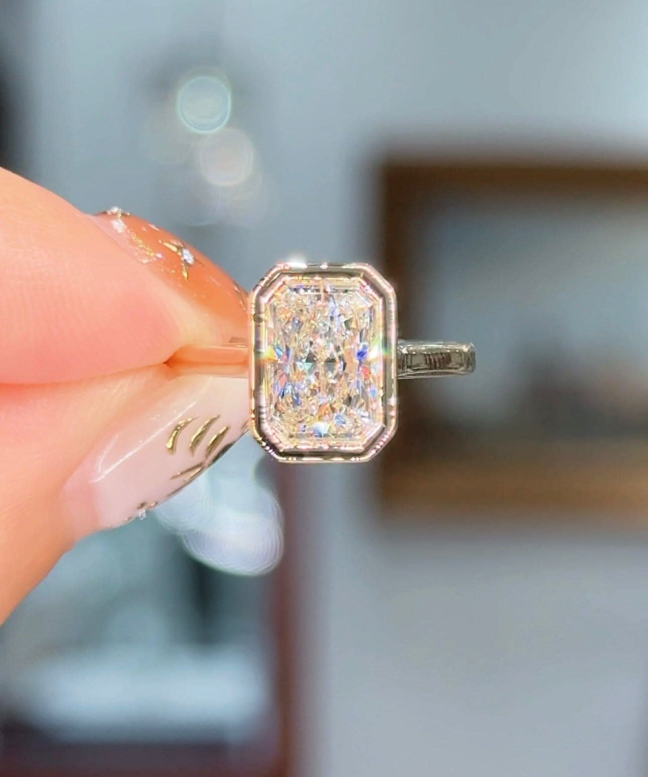 2.09ct E - VVS1 Radiant Lab Diamond Casey - PBD Engagement Rings