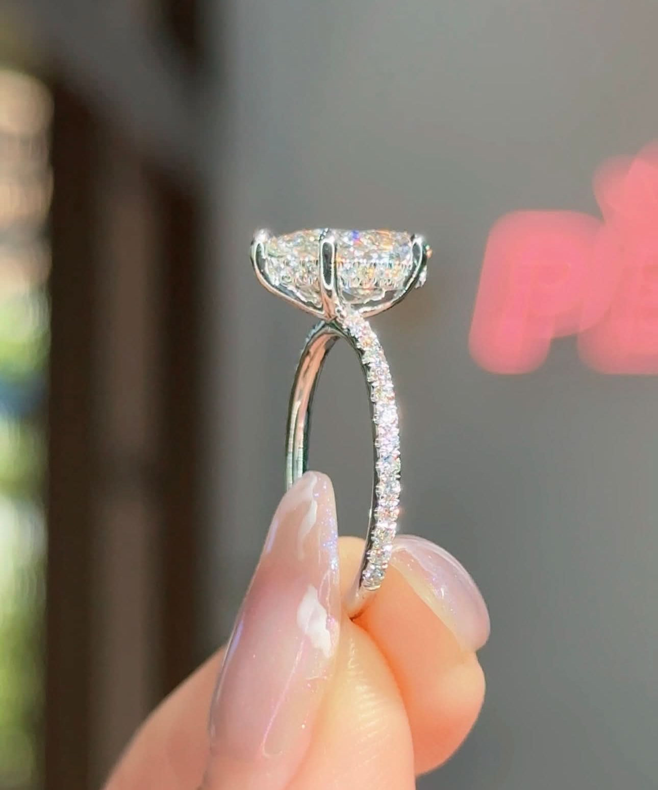 2.09ct F - VVS2 Pear Lab Diamond Kayla - PBD Engagement Rings
