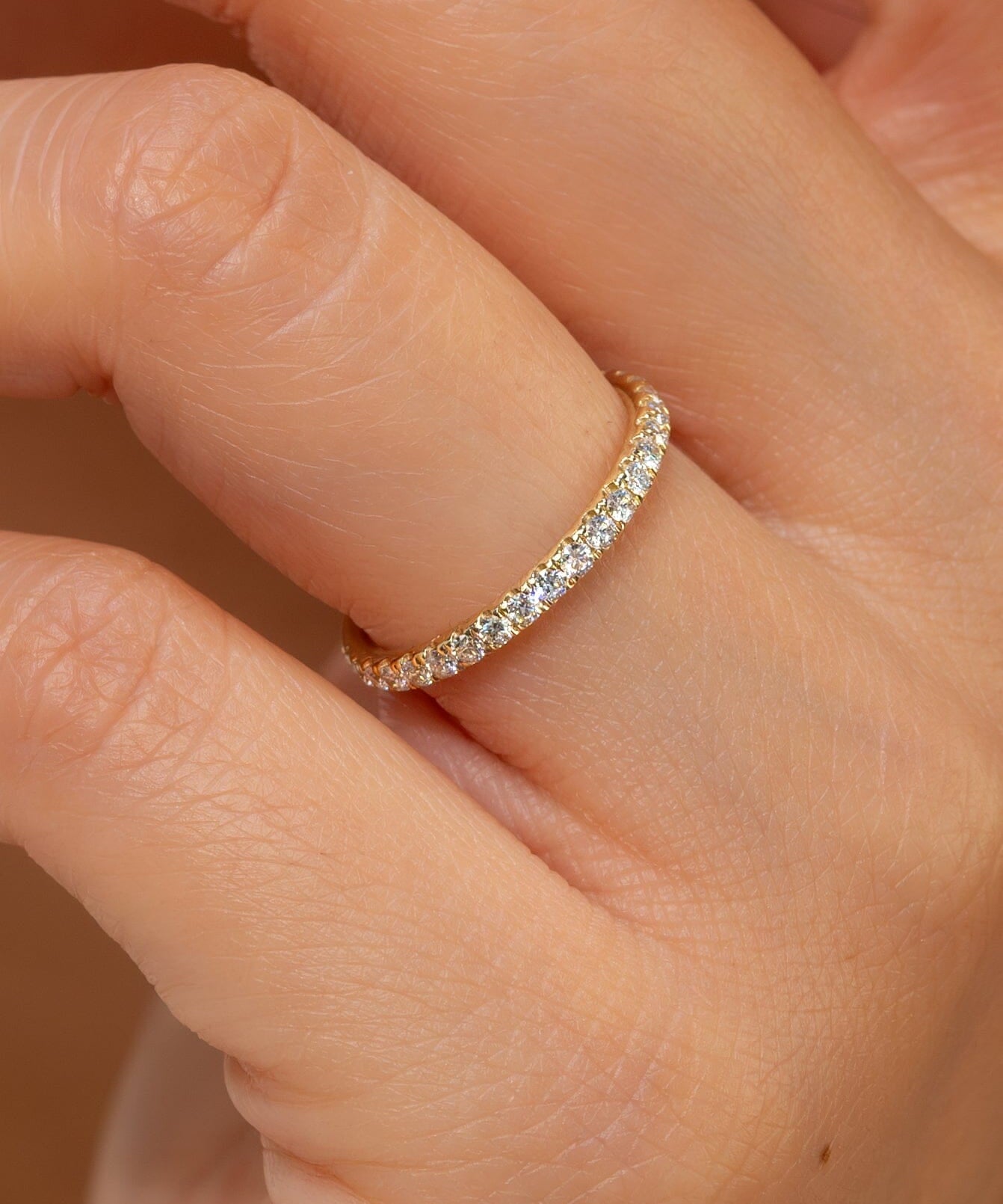 2.0mm Core Pavé Diamond Ring Rings Princess Bride Diamonds 