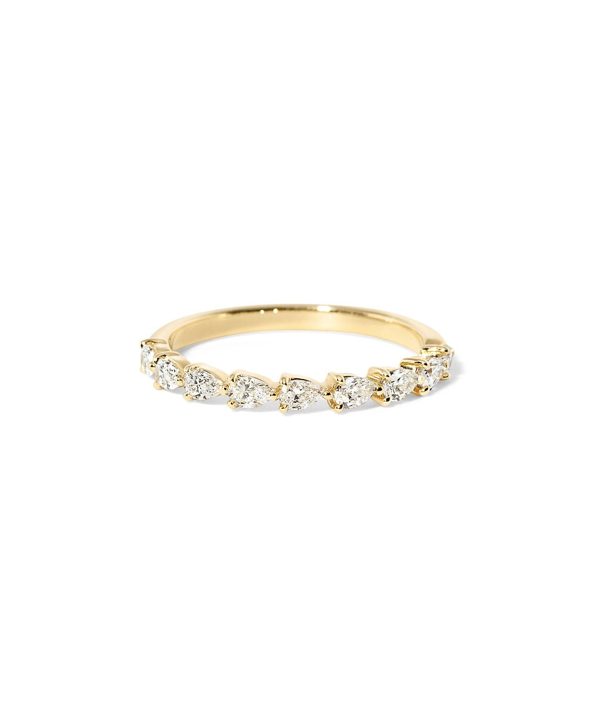 2.0mm East West Pear Diamond Ring - PBD Rings
