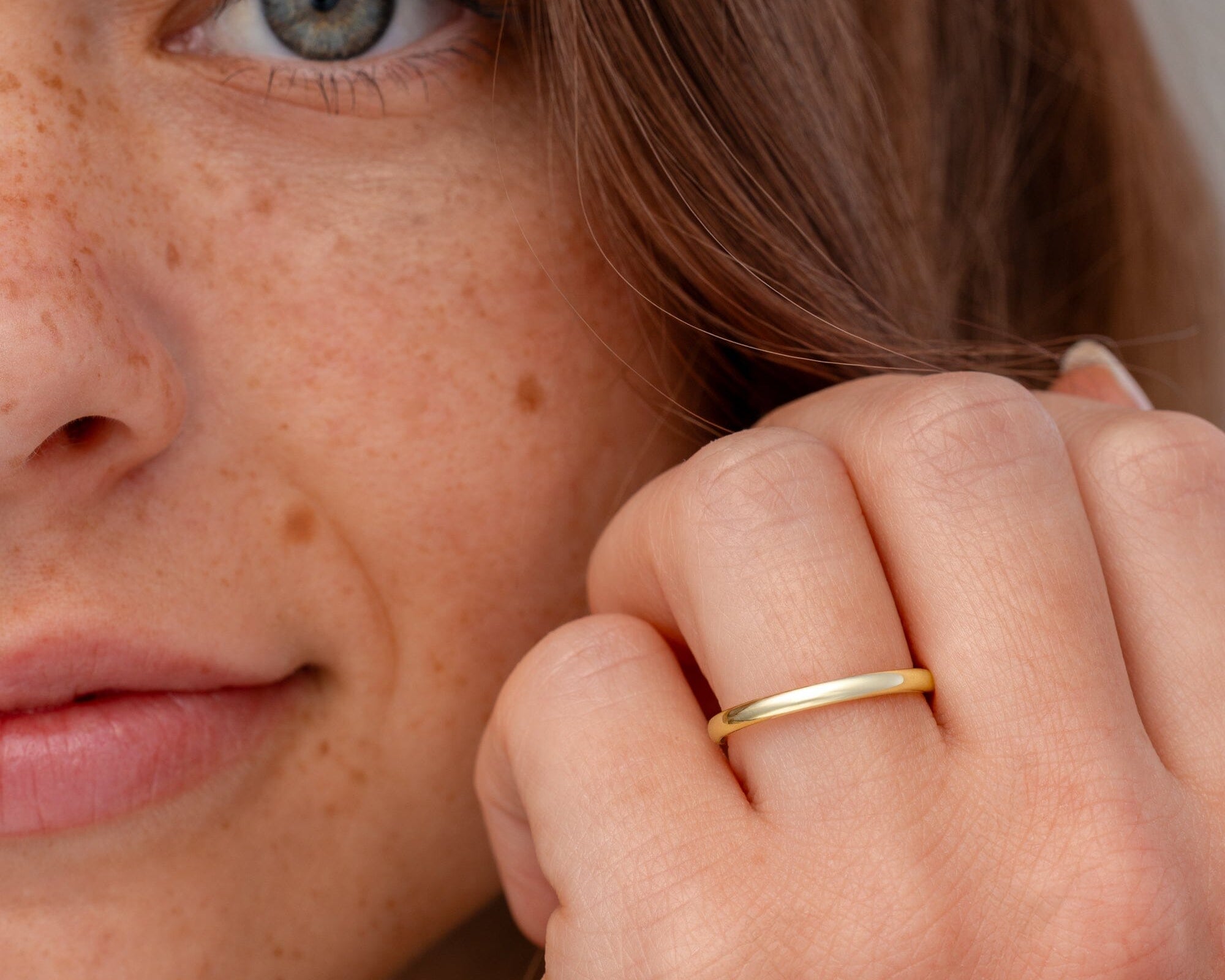 2.0mm High Polish Band Rings Princess Bride Diamonds 