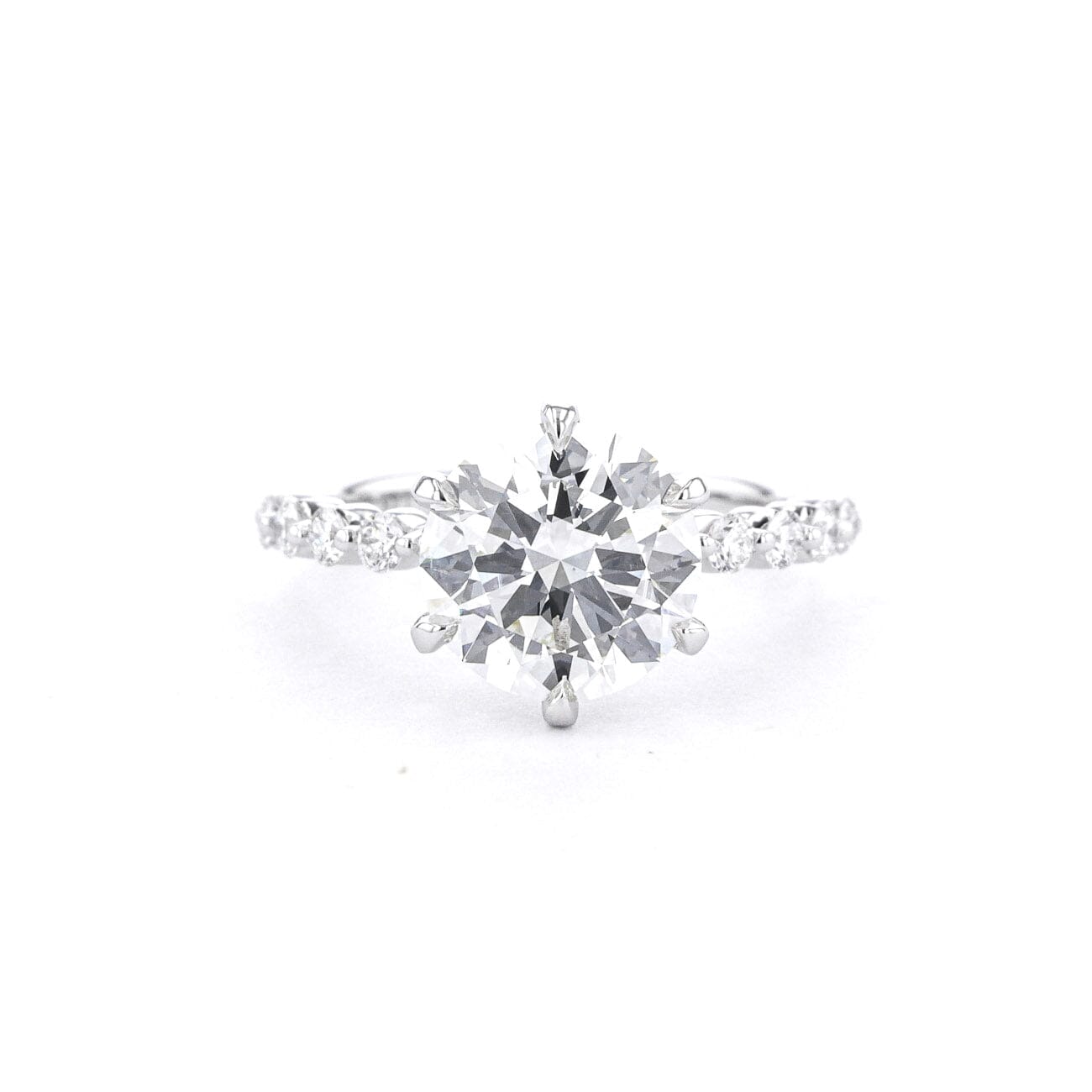 2.0mm Tiana Round Engagement Rings Princess Bride Diamonds 