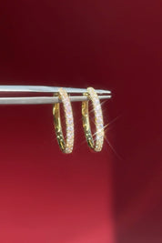 20mm Pavé Hoop Yellow Gold