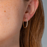 Fine 20mm Pavé Hoops Yellow Gold