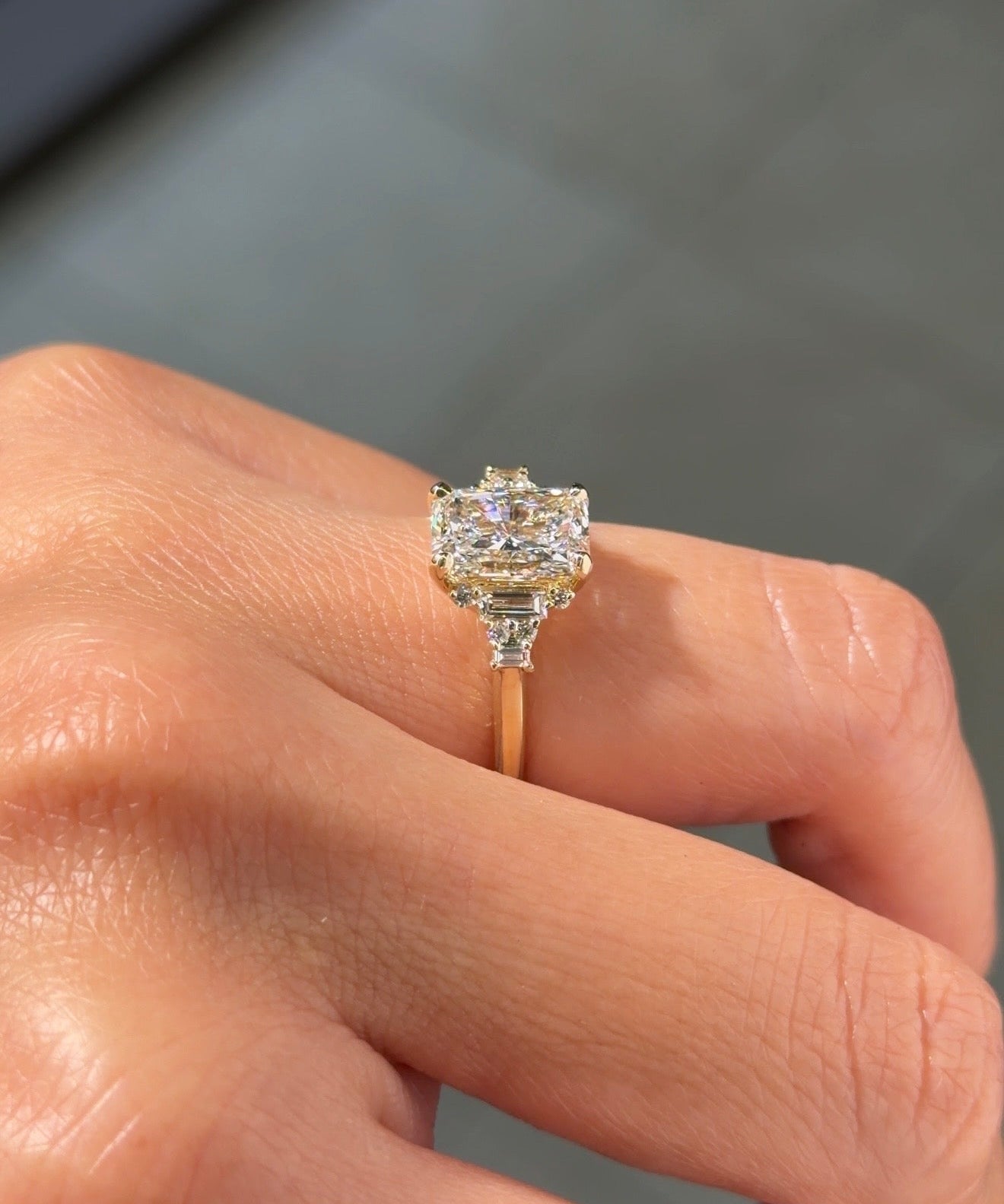 2.10ct D - VS1 Radiant Lab Diamond Marilyn - PBD Engagement Rings