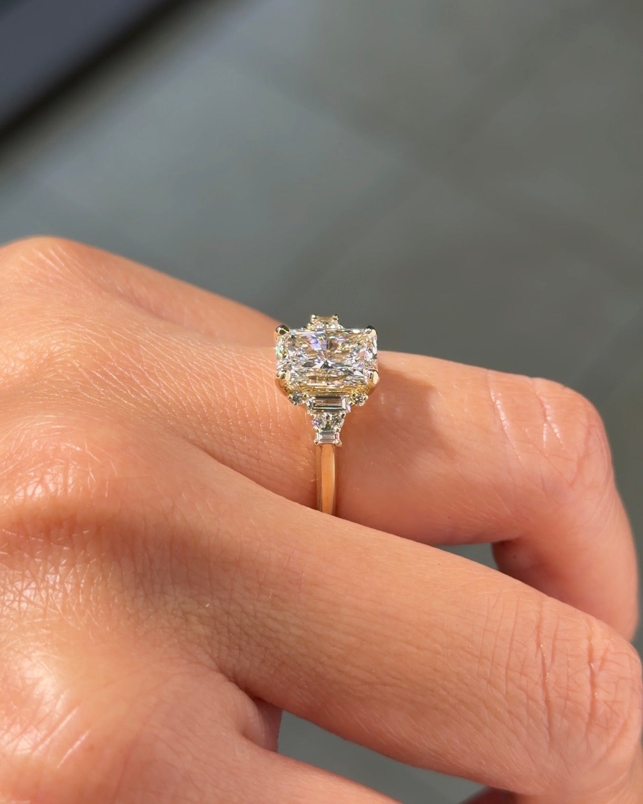 2.10ct D - VS1 Radiant Lab Diamond Marilyn - PBD Engagement Rings