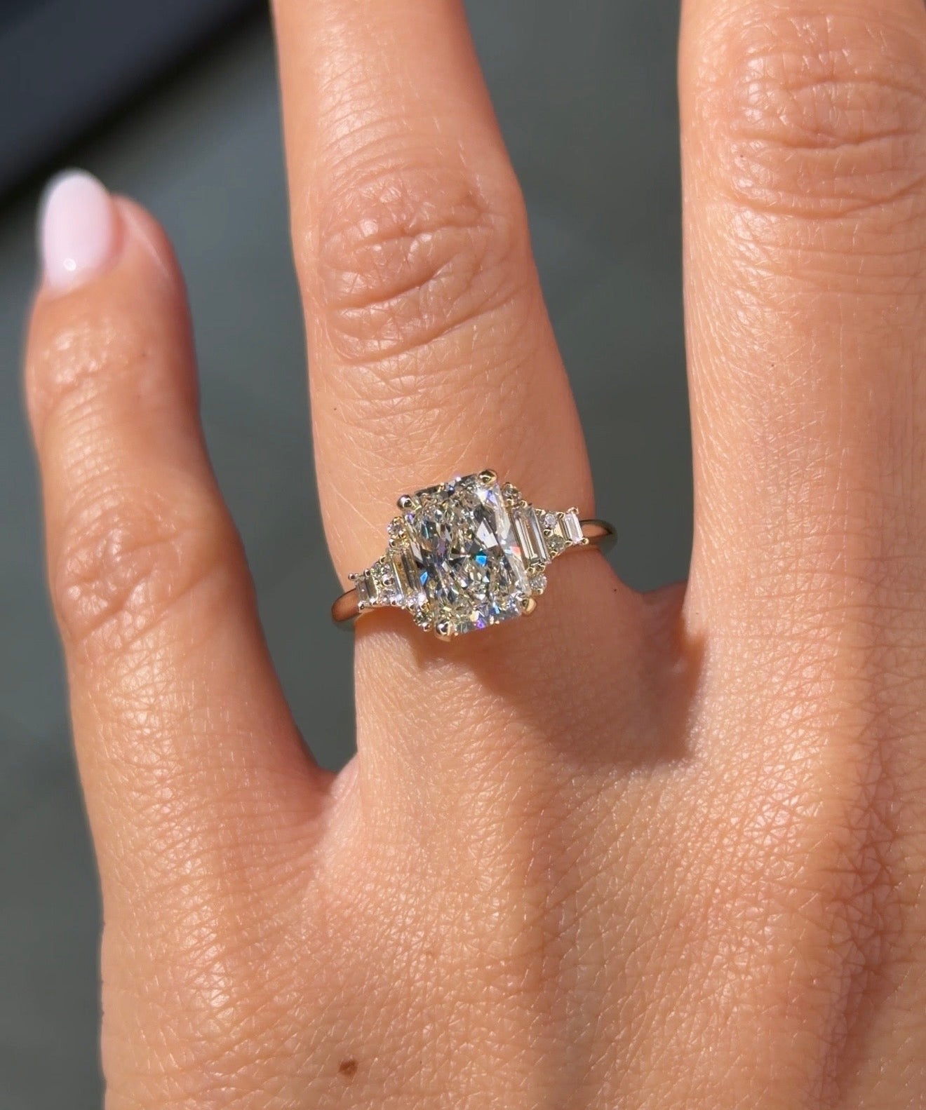 2.10ct D - VS1 Radiant Lab Diamond Marilyn - PBD Engagement Rings