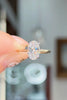 2.10ct E-VS1 Oval Lab Diamond Kayla Engagement Rings Princess Bride Diamonds 