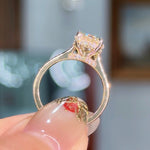 2.10ct E-VS1 Round Lab Diamond Alice Engagement Rings Princess Bride Diamonds 