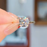 2.10ct E-VS1 Round Lab Diamond Alice Engagement Rings Princess Bride Diamonds 