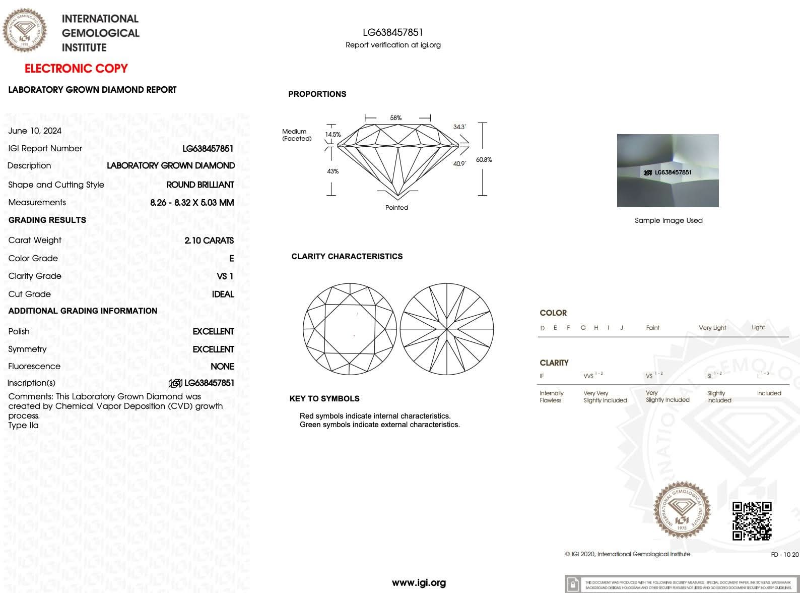 2.10ct E - VS1 Round Lab Diamond Alice - PBD Engagement Rings