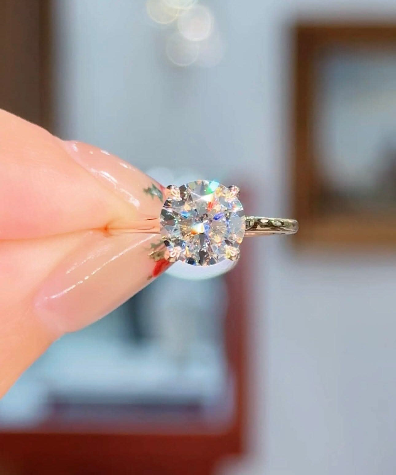 2.10ct E - VS1 Round Lab Diamond Alice - PBD Engagement Rings