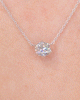 2.11ct D-VS1 Round Lab Diamond Caraline Pendant Necklaces Princess Bride Diamonds 