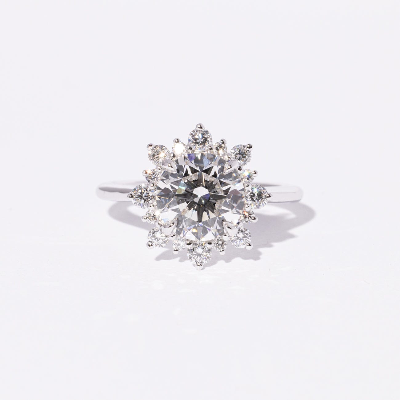 2.12ct F-VS2 Round Lab Diamond Duchess Engagement Rings Princess Bride Diamonds 