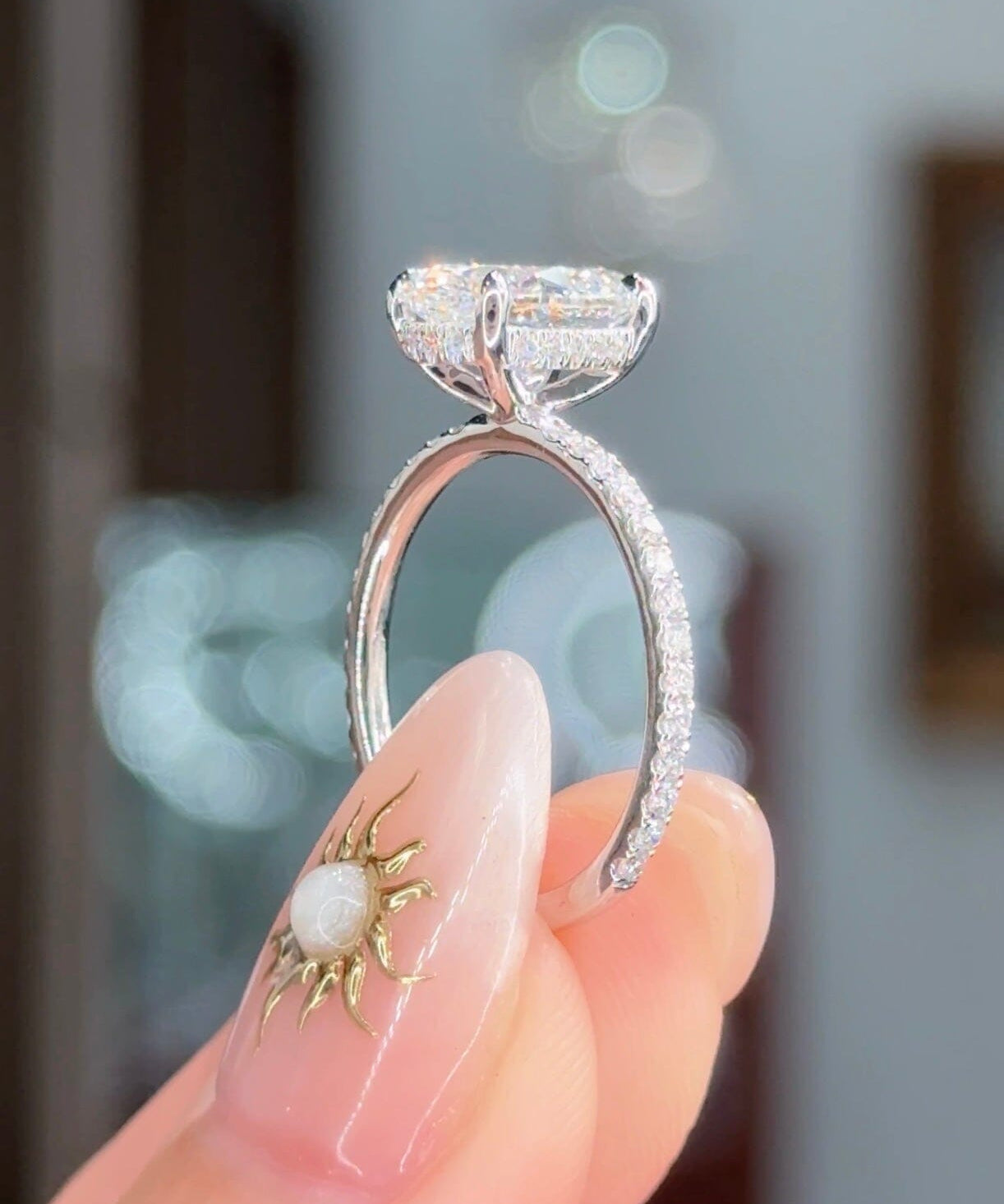 2.13ct D-VS1 Oval Lab Diamond Kayla Engagement Rings Princess Bride Diamonds 