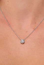 2.14ct F - VS1 Core Round Solitaire Necklace - PBD Necklaces