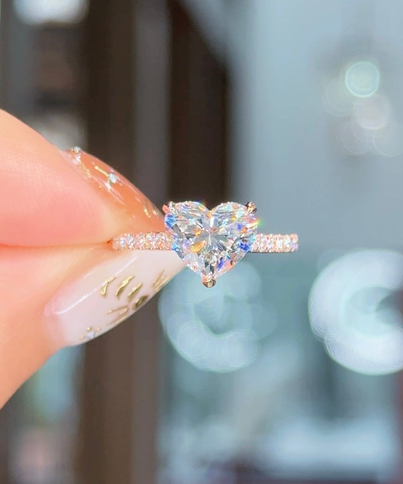 2.16ct E - VVS2 Heart Lab Diamond Jane - PBD Engagement Rings